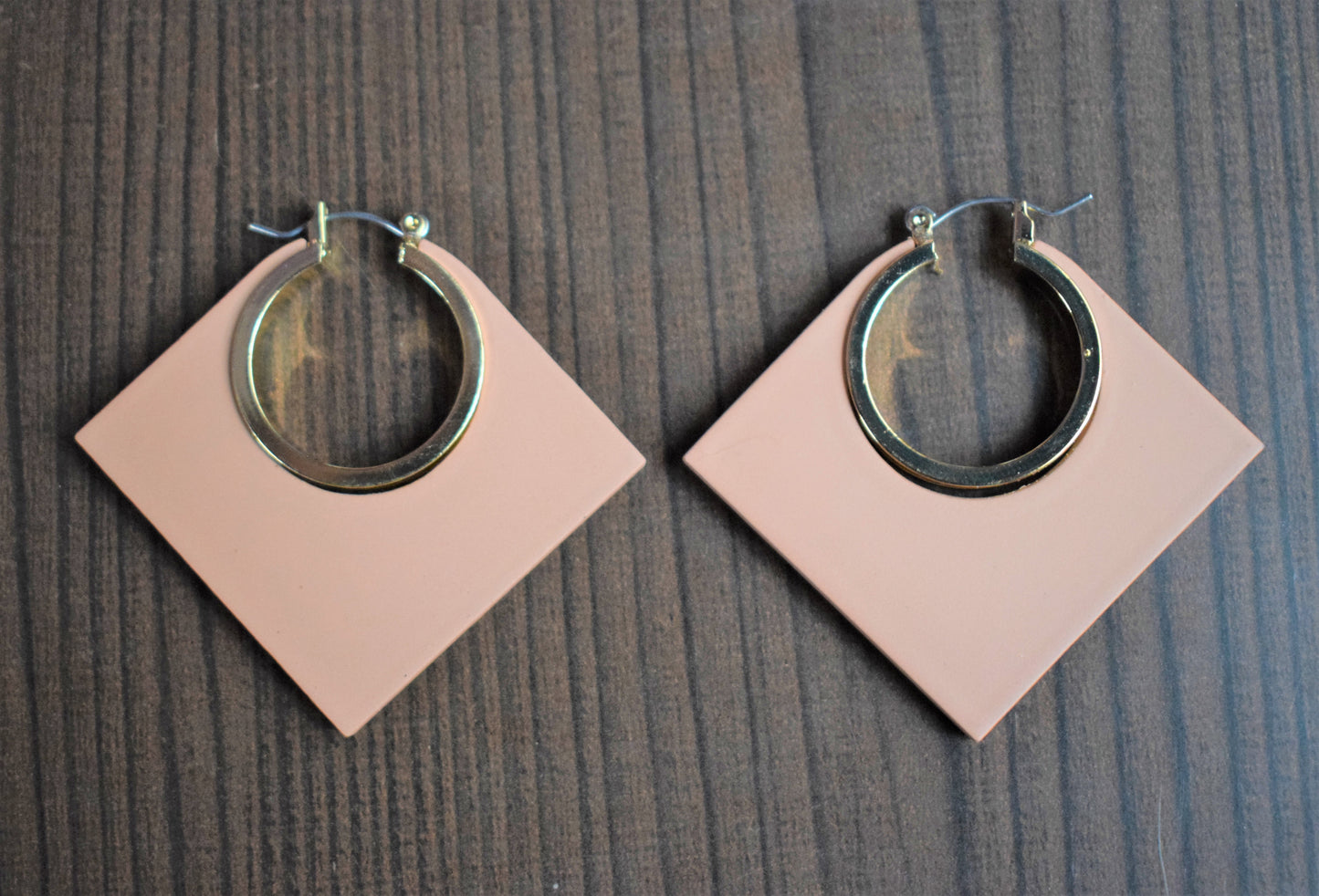 Wooden Square Hoops - GlitterGleam