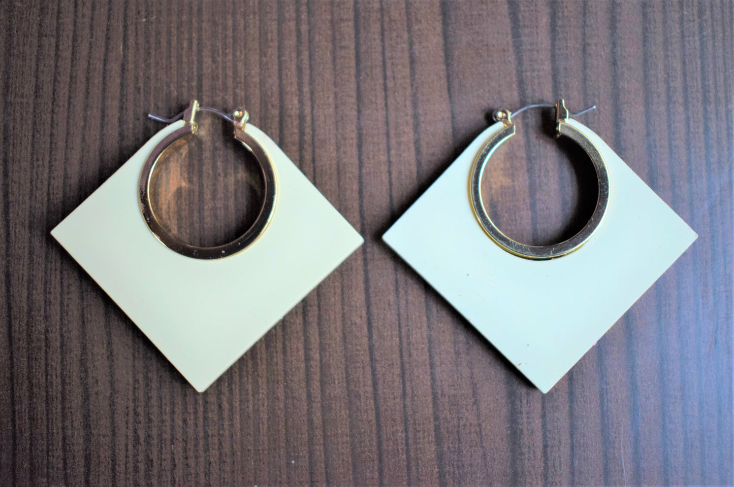 Wooden Square Hoops - GlitterGleam