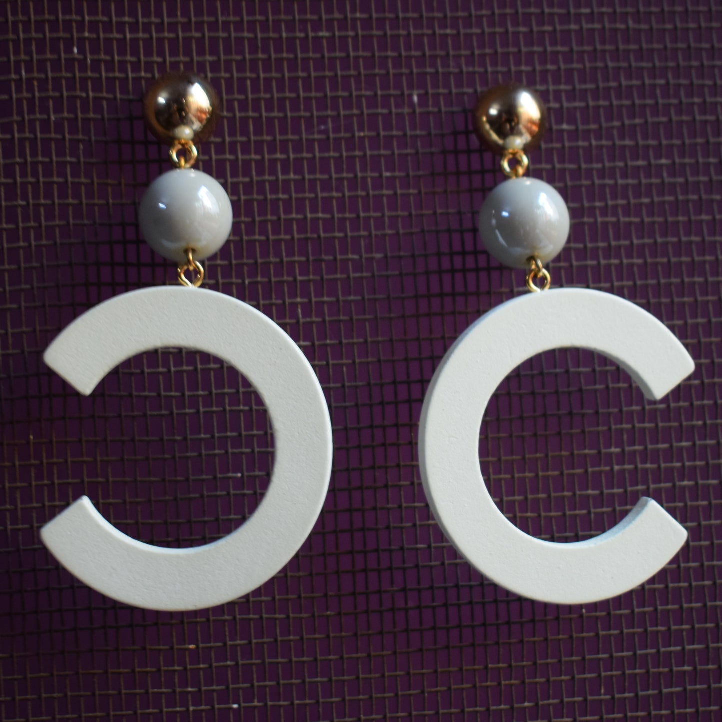Chanel Wooden Earrings - GlitterGleam