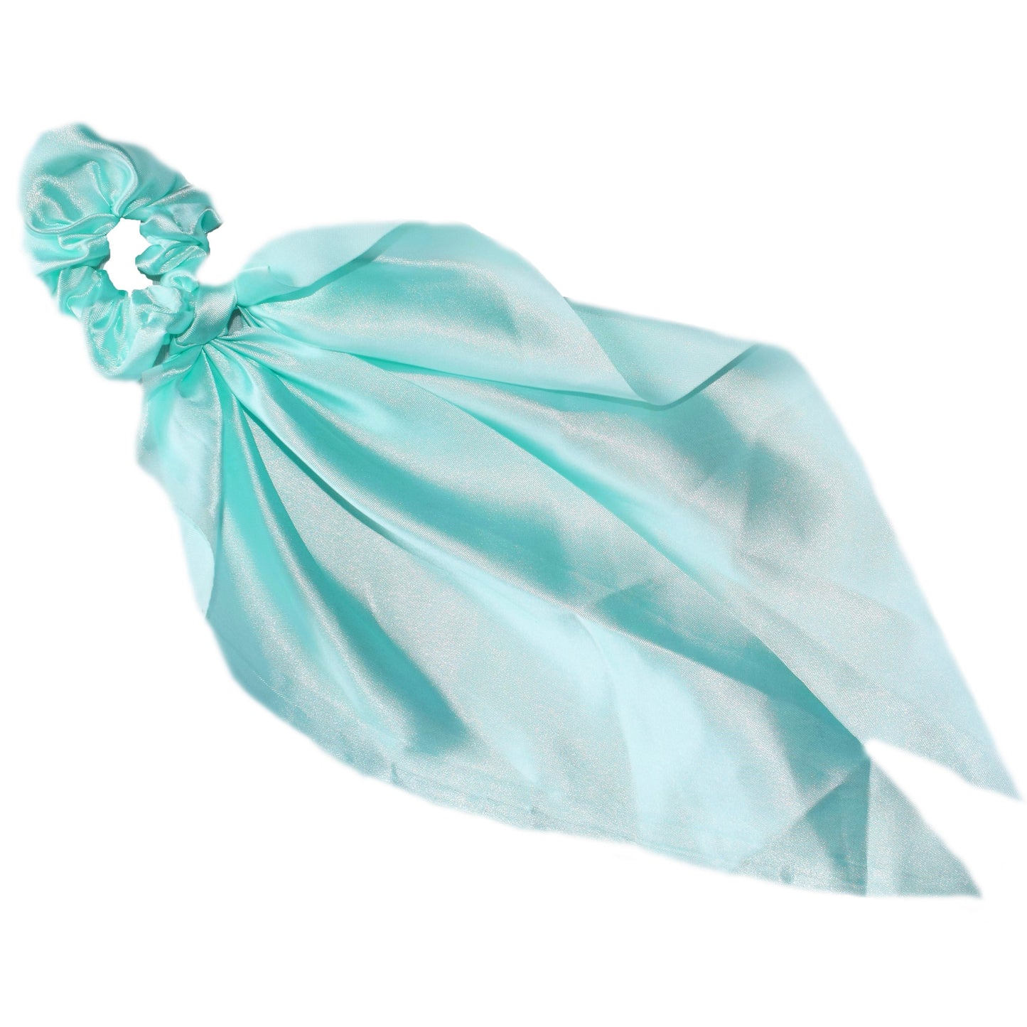 Green Pastel Satin Scrunchie