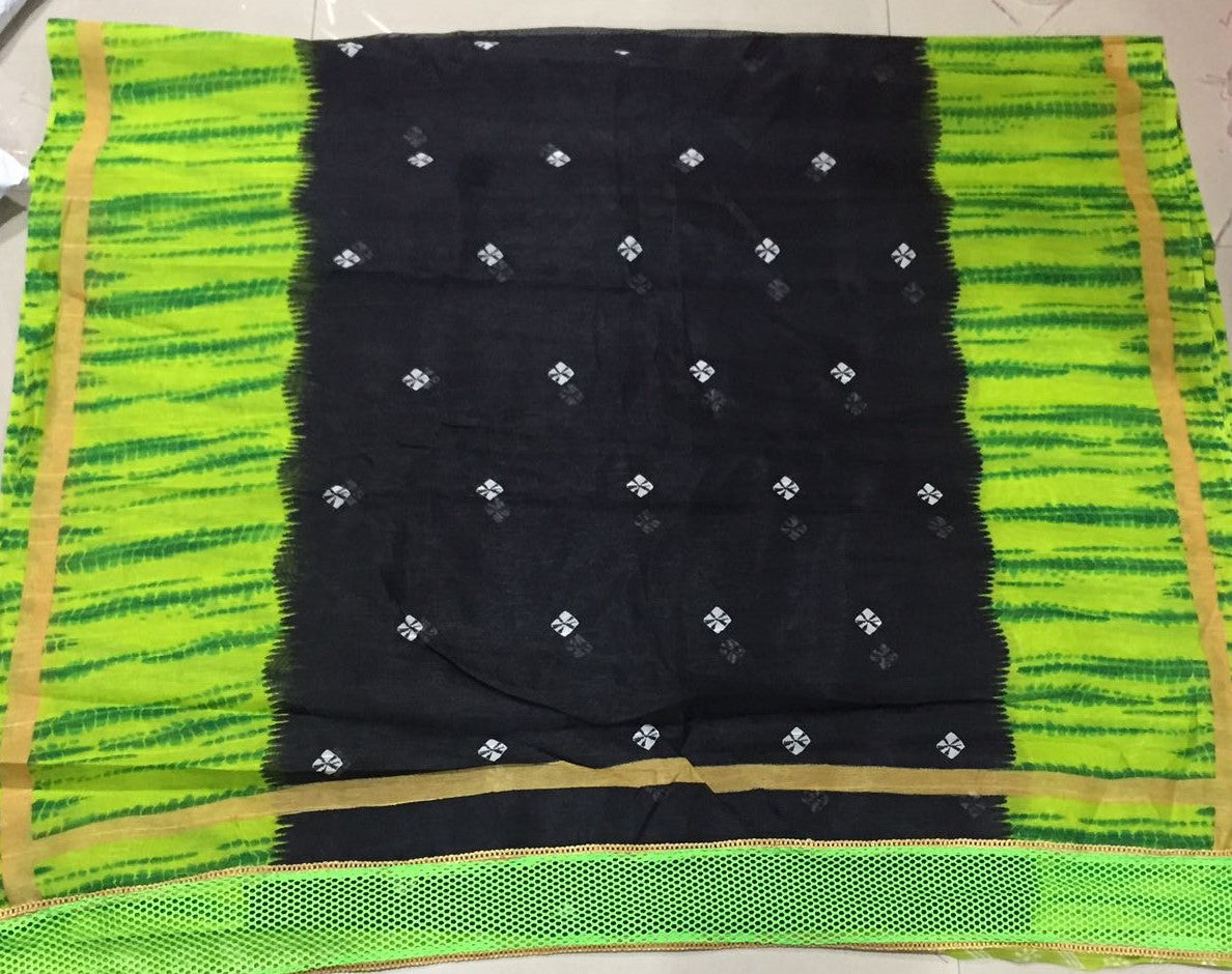 Bhagalpuri Silk Saree with Bandhej and Zari - GlitterGleam