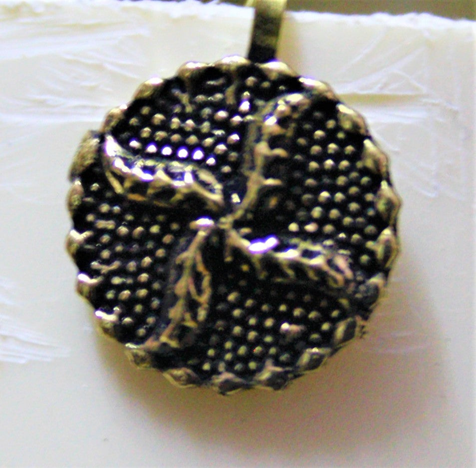 Silver and Golden Oxidized Leaf and Round Nose Push Pin (Set of 2) - GlitterGleam