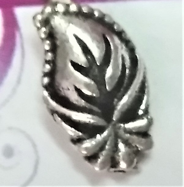 Silver and Golden Oxidized Leaf and Round Nose Push Pin (Set of 2) - GlitterGleam