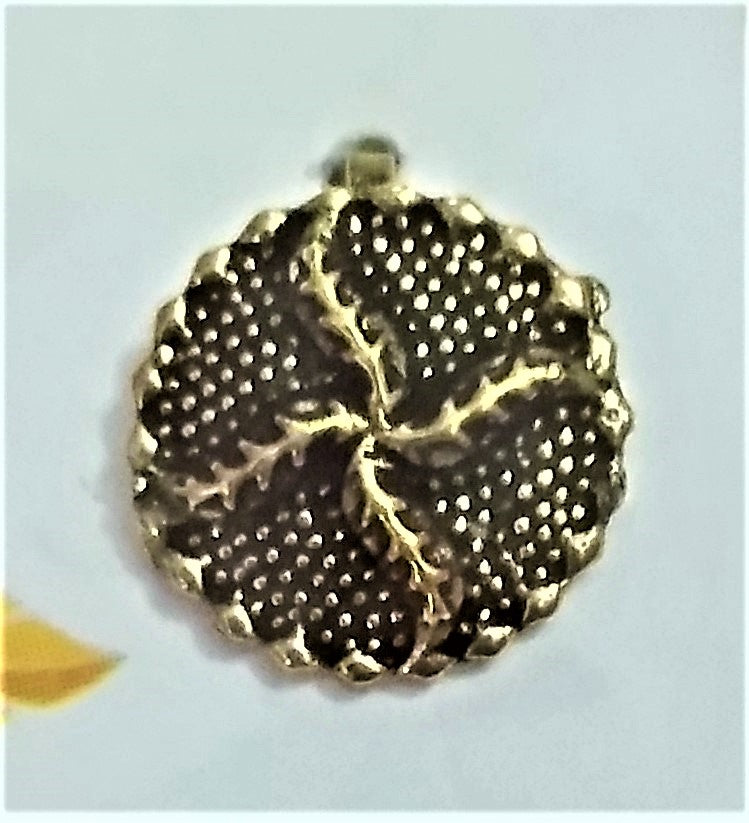 Silver and Golden Oxidized Leaf and Round Nose Push Pin (Set of 2) - GlitterGleam