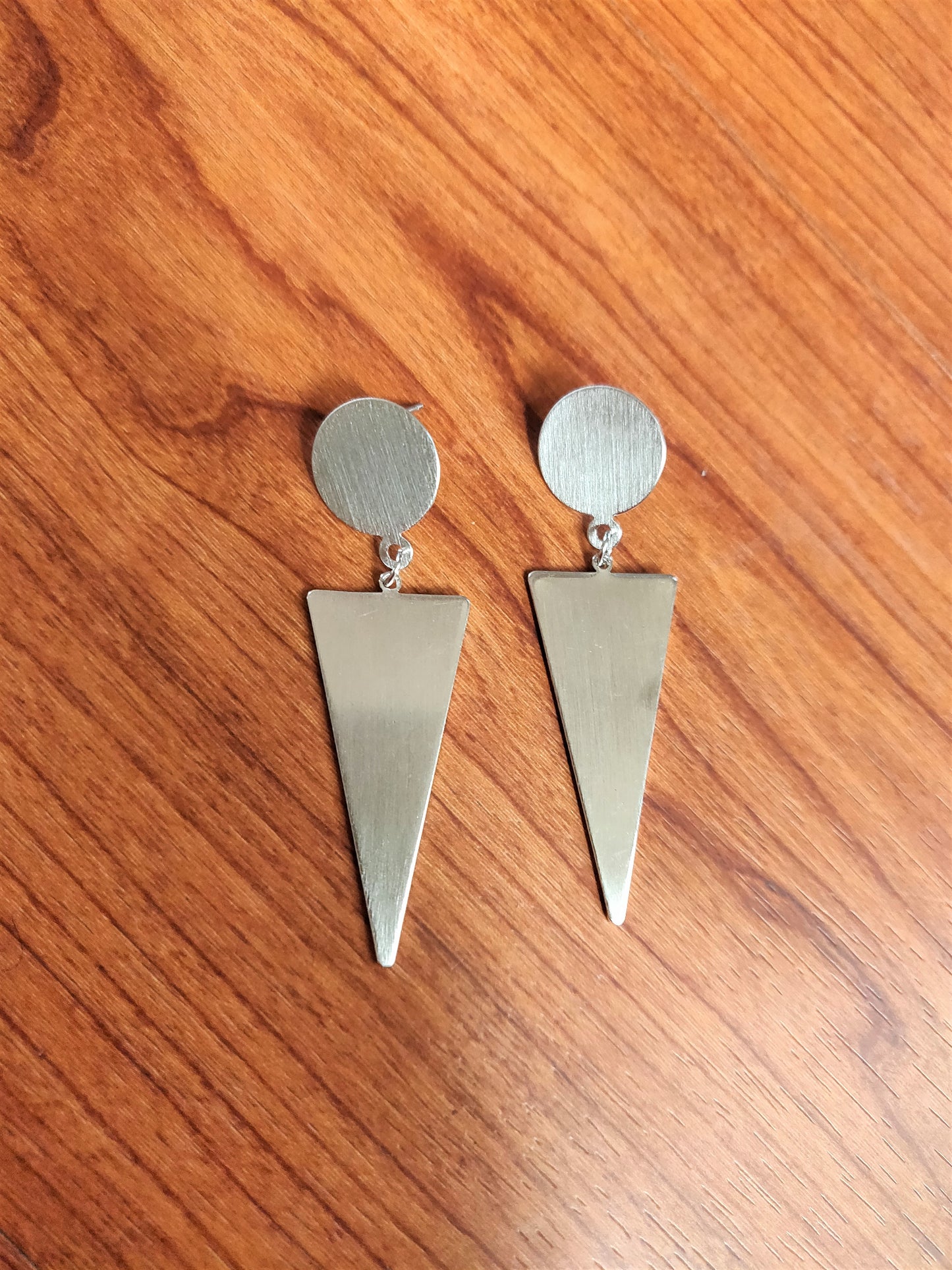 Triangle Drop Sterling Silver Earrings - GlitterGleam