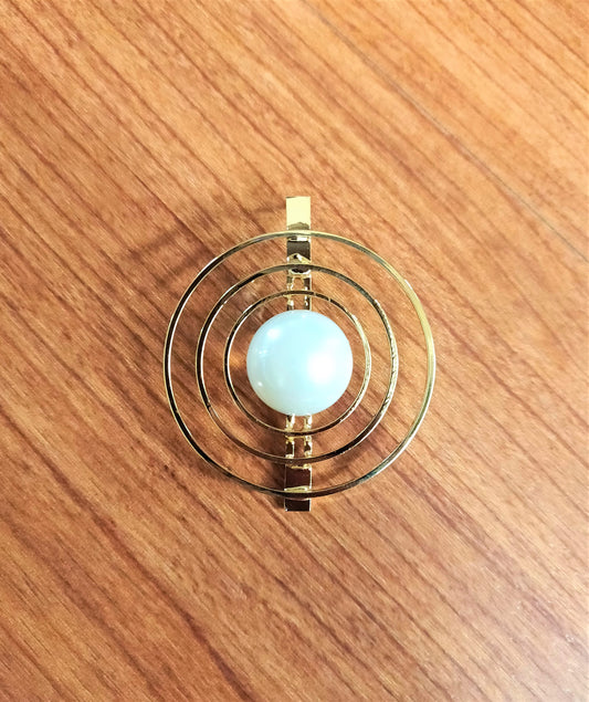 Circular Pearl Sterling Silver Earrings - GlitterGleam