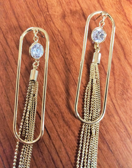 Loop Tassel Statement Earrings - GlitterGleam