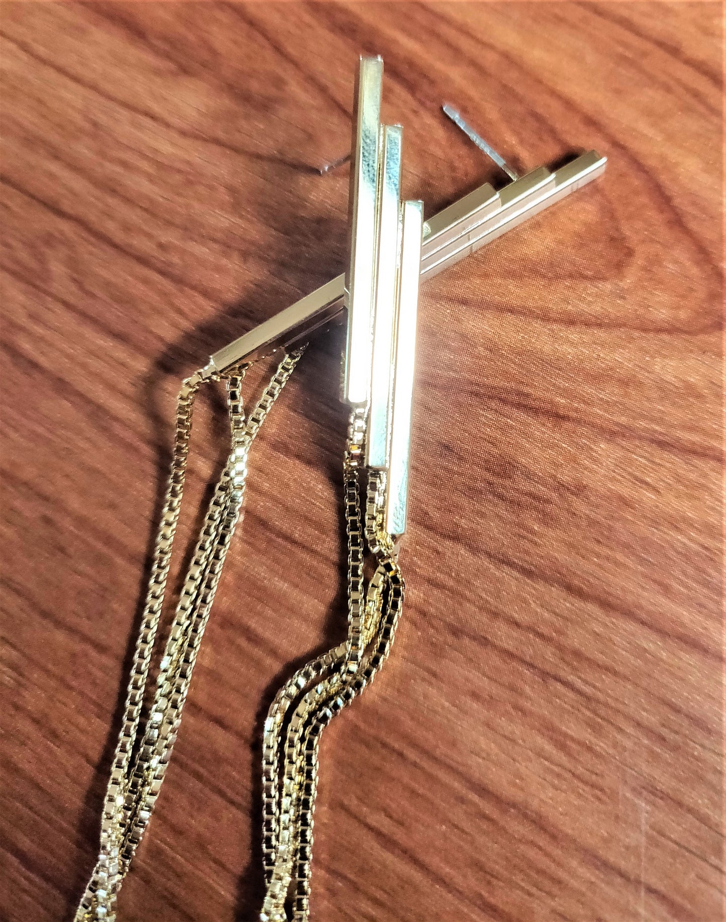 Tassel Stud Contemporary Earring - GlitterGleam