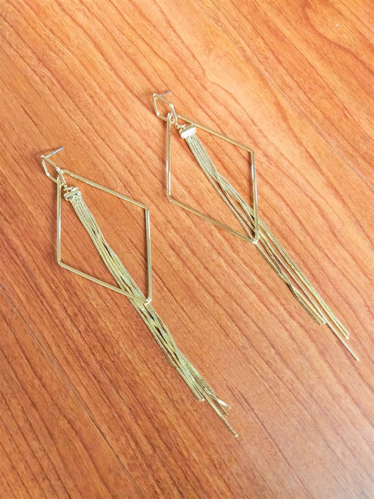 Rhombus Tassel Earring - GlitterGleam