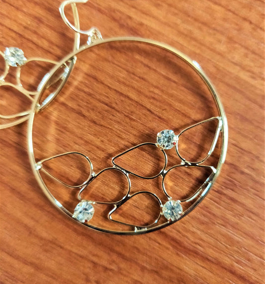 Petal Hoop Danglers - GlitterGleam