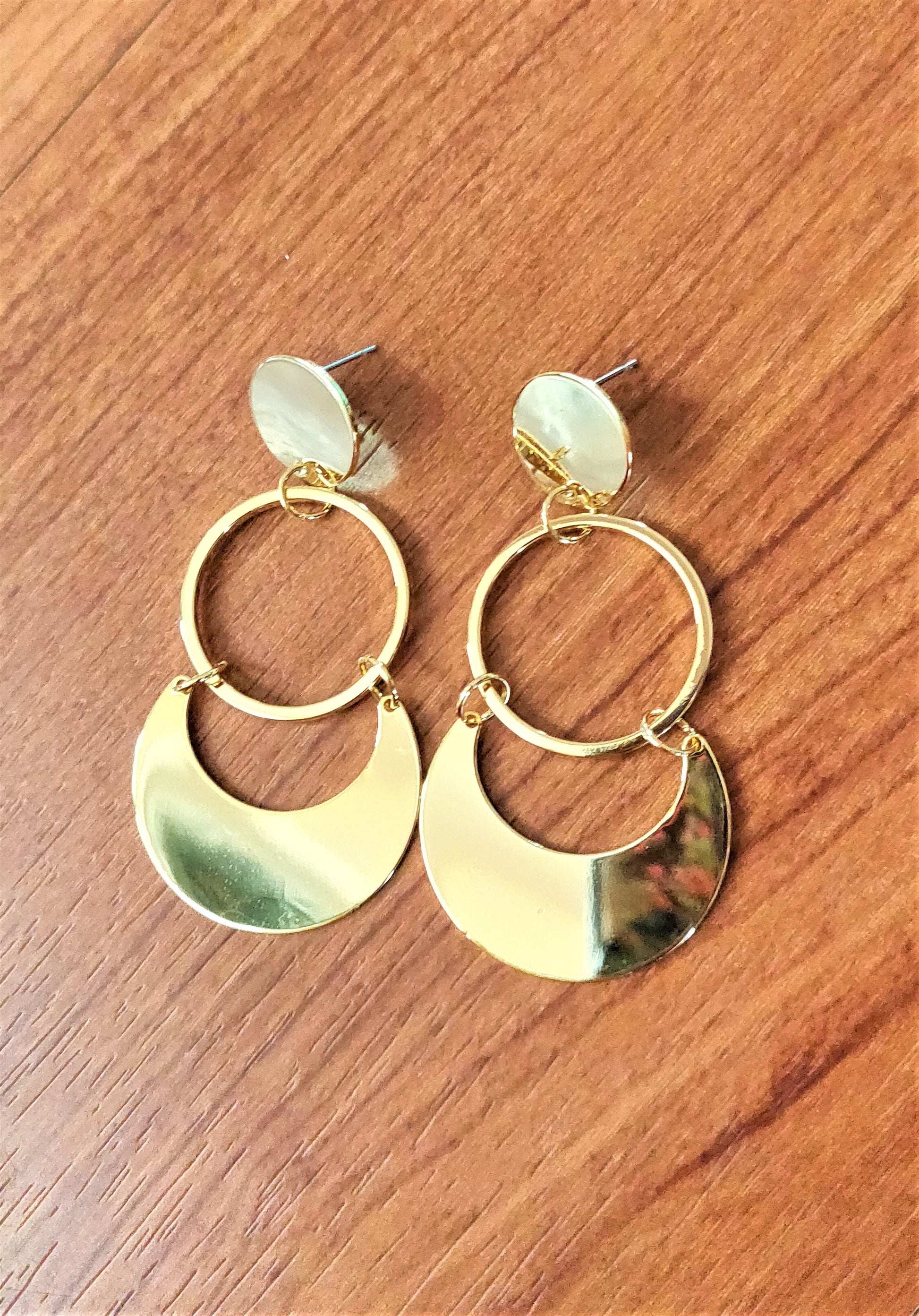 Moon Arc Statement Earrings - GlitterGleam