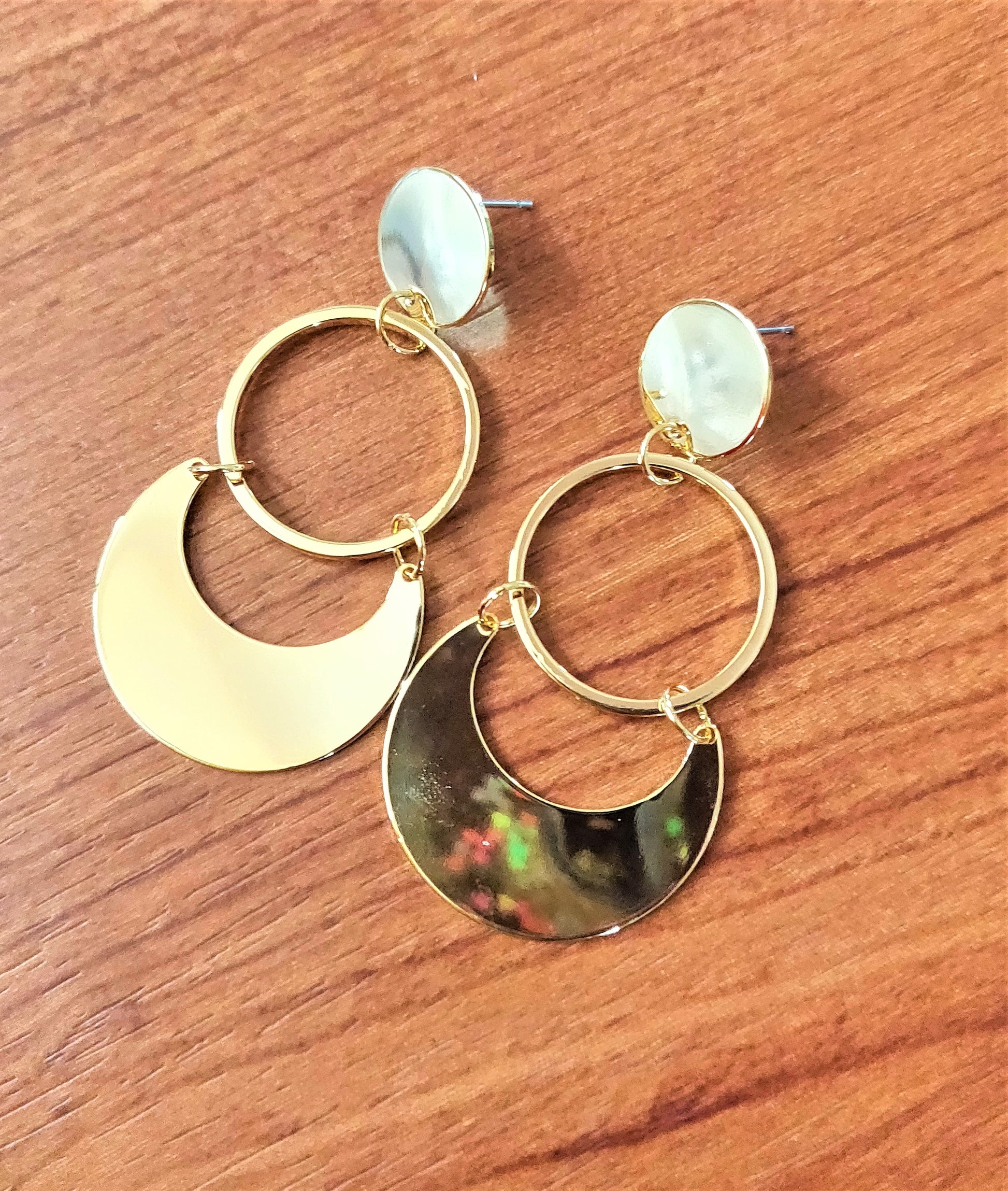 Moon Arc Statement Earrings - GlitterGleam