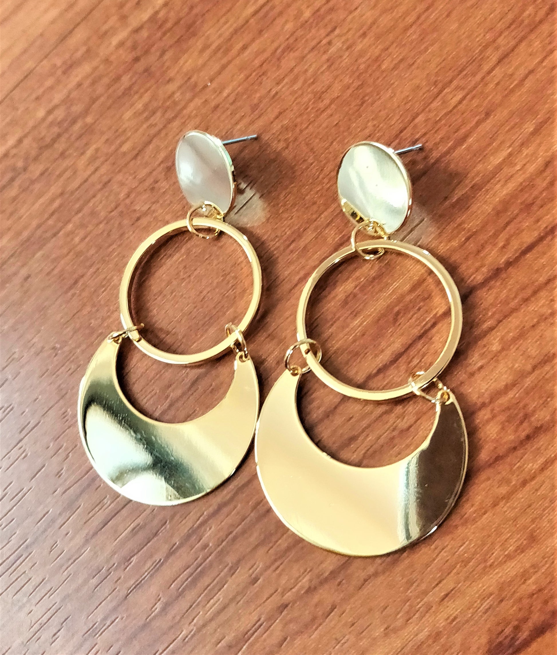 Moon Arc Statement Earrings - GlitterGleam