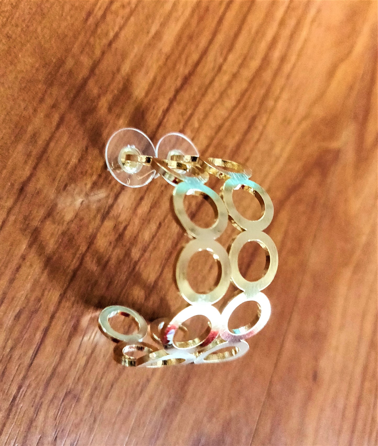 Designer Coiled Hoop Stud - GlitterGleam