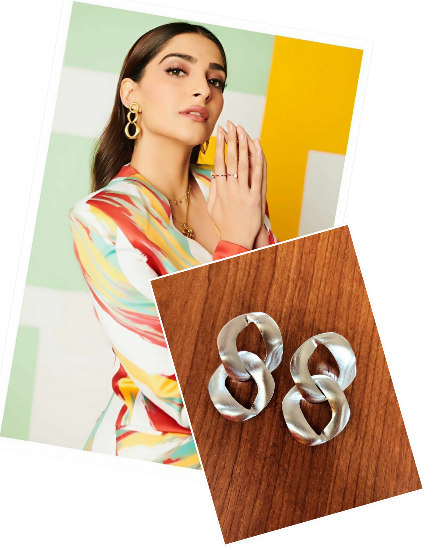 Layered Hammered Tangled Earrings