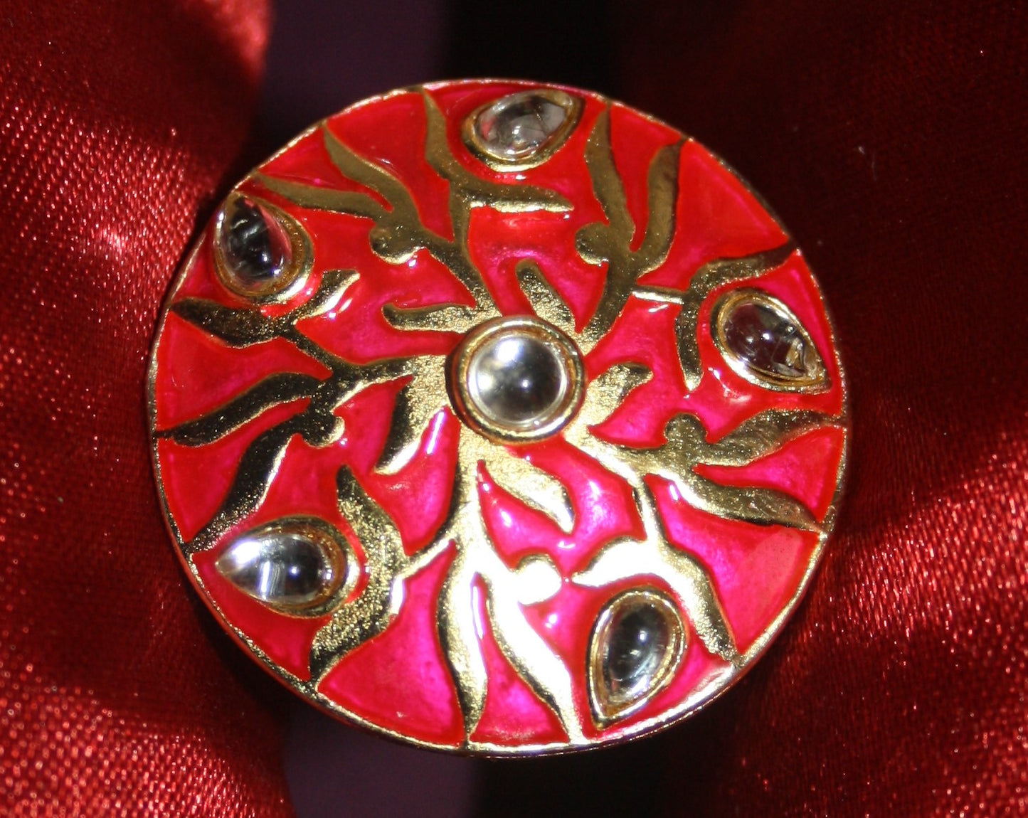 Traditional Meenakari & Kundan Finger Rings - GlitterGleam