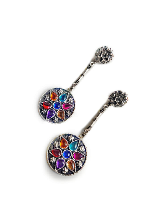 Designer Hasli Afghani Choker Jhumka Necklace with Earrings