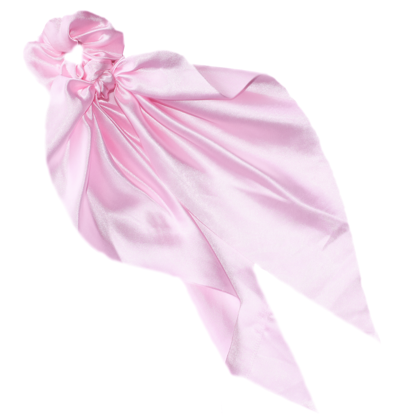 Pink Pastel Satin Scrunchie