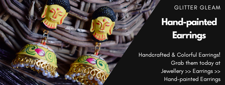 Hand Painted Earrings in Unique Designs