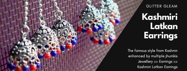 Kashmiri Latkan Earrings with Jhumka Tassel