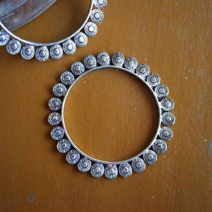 German Silver Coin Bangles (Pair)