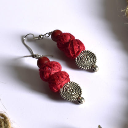 Mahishasur Mardini Jute Fabric Necklace Set