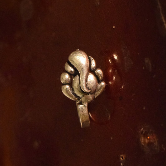 German Silver Ganesha Nose Push Pin