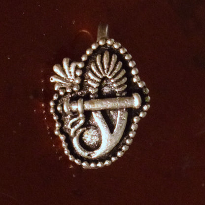 Krishna Bansuri German Silver Nose Push Pin