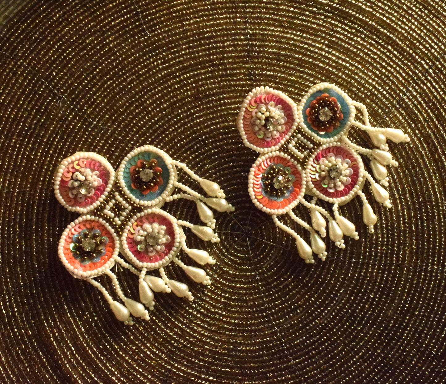 Pastel Heaven Pearl & Bead Handcrafted Stud Earrings