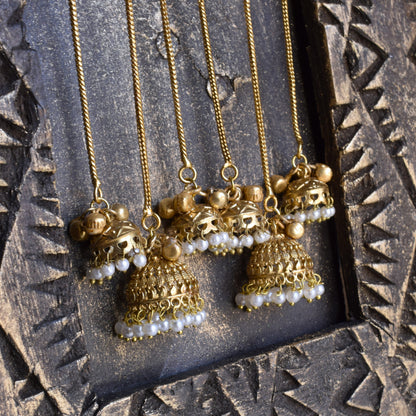 Madhuban Gold Plated Kashmiri Latkan Kundan Earrings