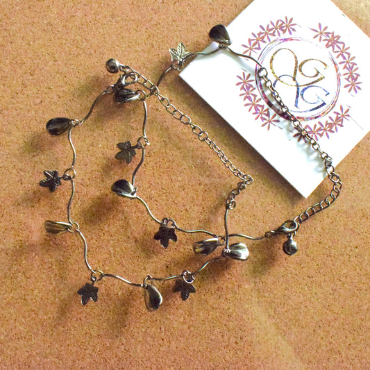 Antique Finish Charm Anklet
