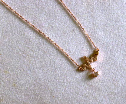 Heartbeat Crystal Dainty Pendant Necklace