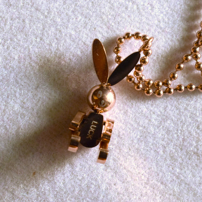 The 'Luck' Bunny Necklace - Glitter Gleam