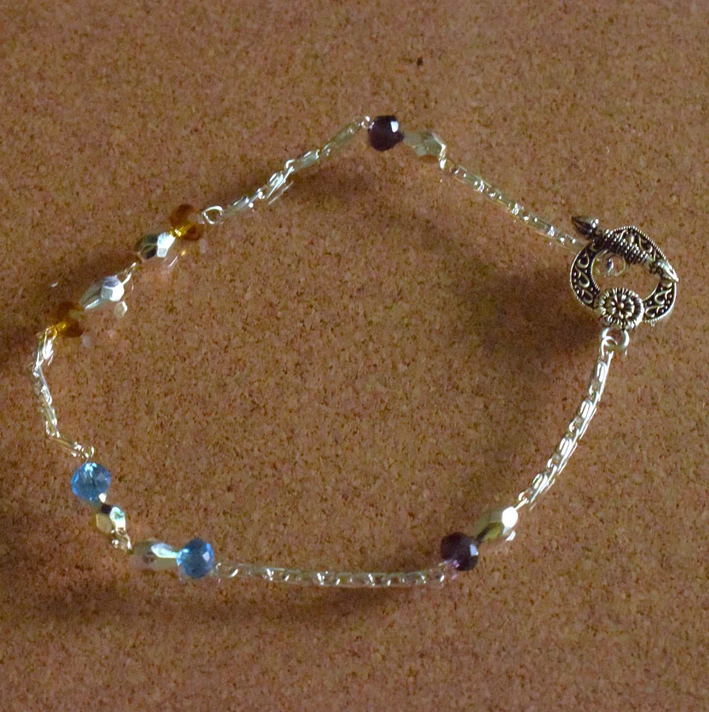 Multicolored Bead Anklet