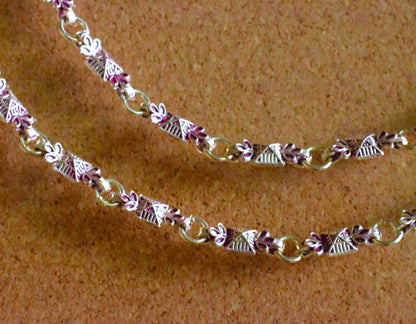 Maroon Meenakari Motif Anklet