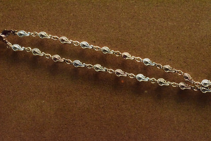 Peacock Feather Meenakari Anklet