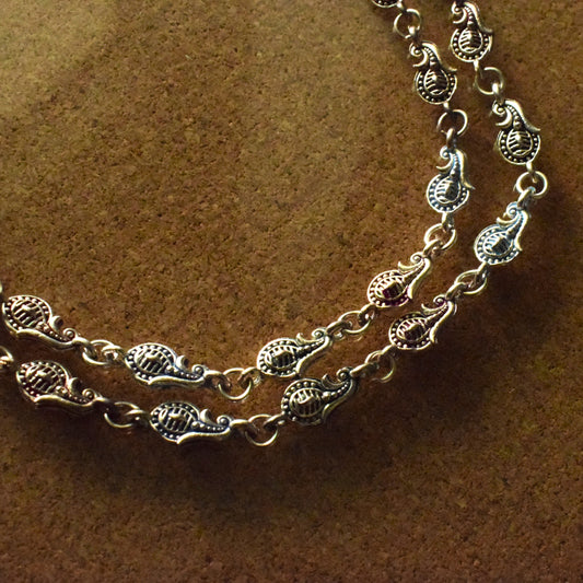 Peacock Feather Meenakari Anklet