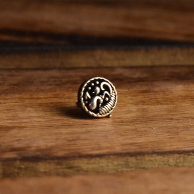 Swan German Silver Nose Pin Stud