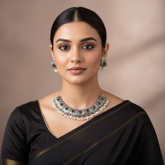 Designer Gemstone Block Choker Necklace