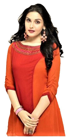 Multicolored Asymmetric Kurti - Glitter Gleam