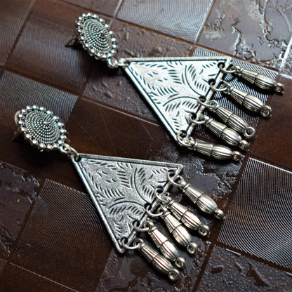 Golden & Silver Oxidized Earrings Combo Pack