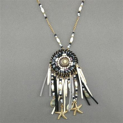 Boho dream catcher style pendent necklace - GlitterGleam