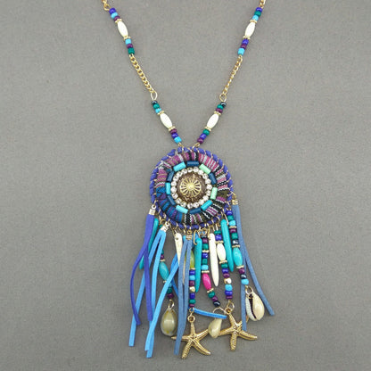Boho dream catcher style pendent necklace - GlitterGleam