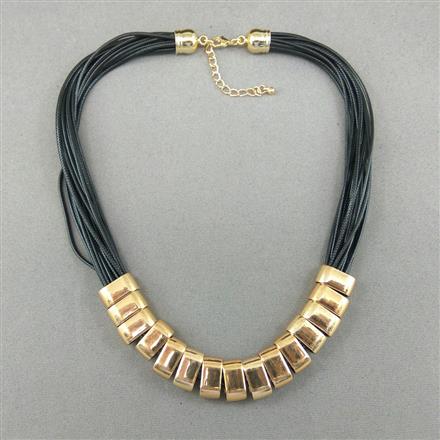 Stylish Leather String Beaded Necklace - GlitterGleam