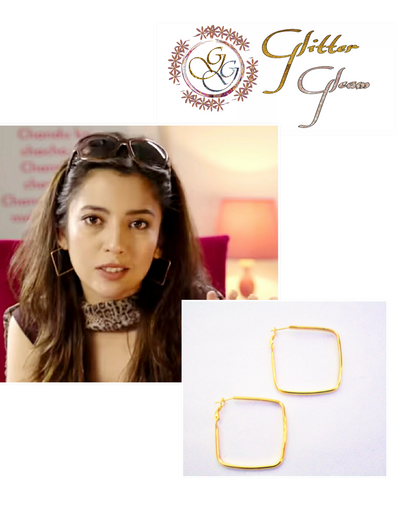 Trendy Square Hoop Earrings - Glitter Gleam