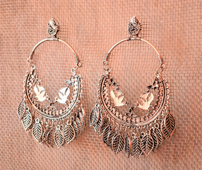 Twin Peacock Chandbali