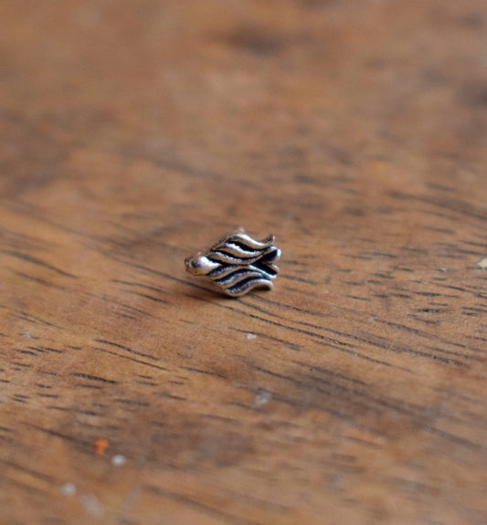 Golden Oxidized Lotus Bud Nose Pin