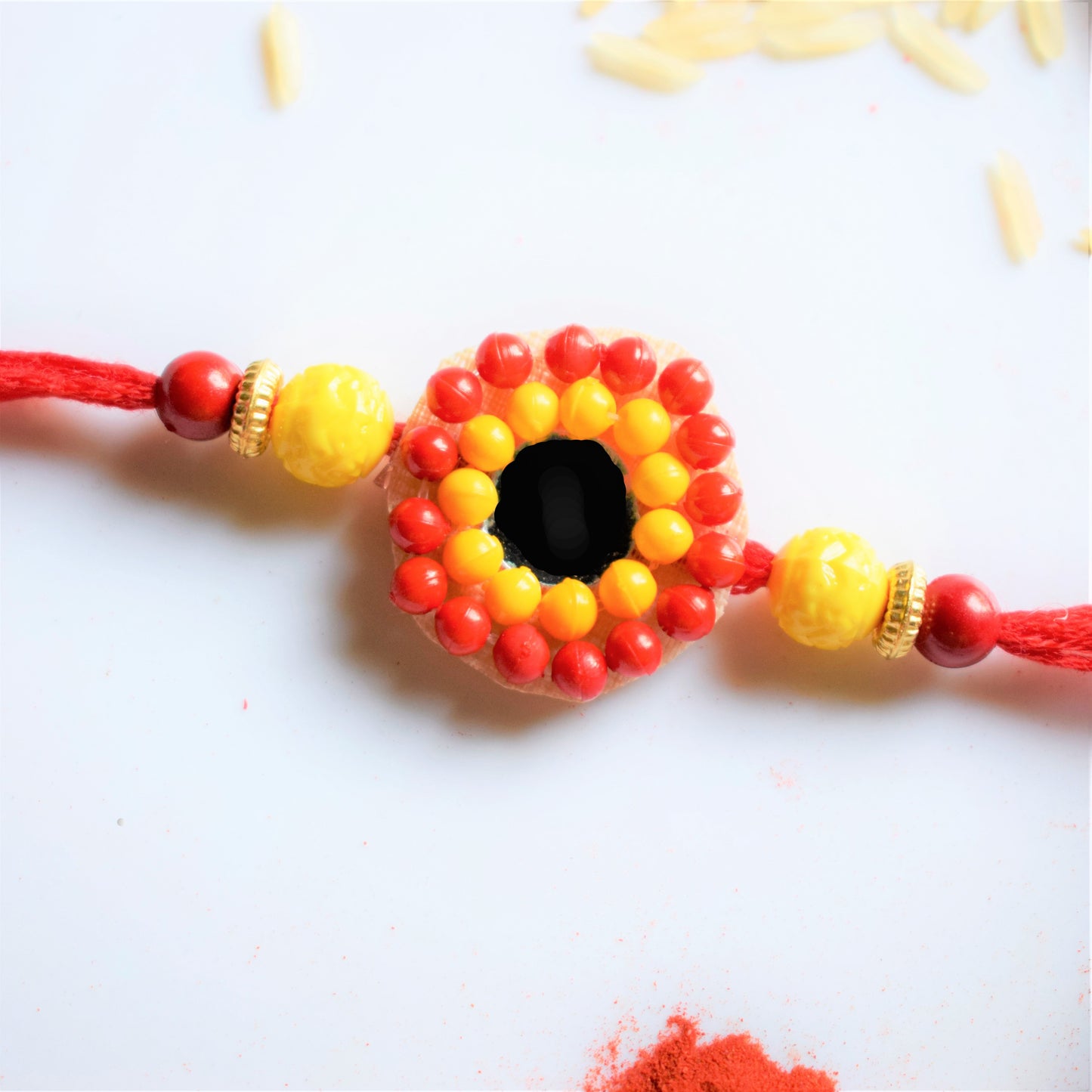 Bead and Mirror Traditional Rakhi