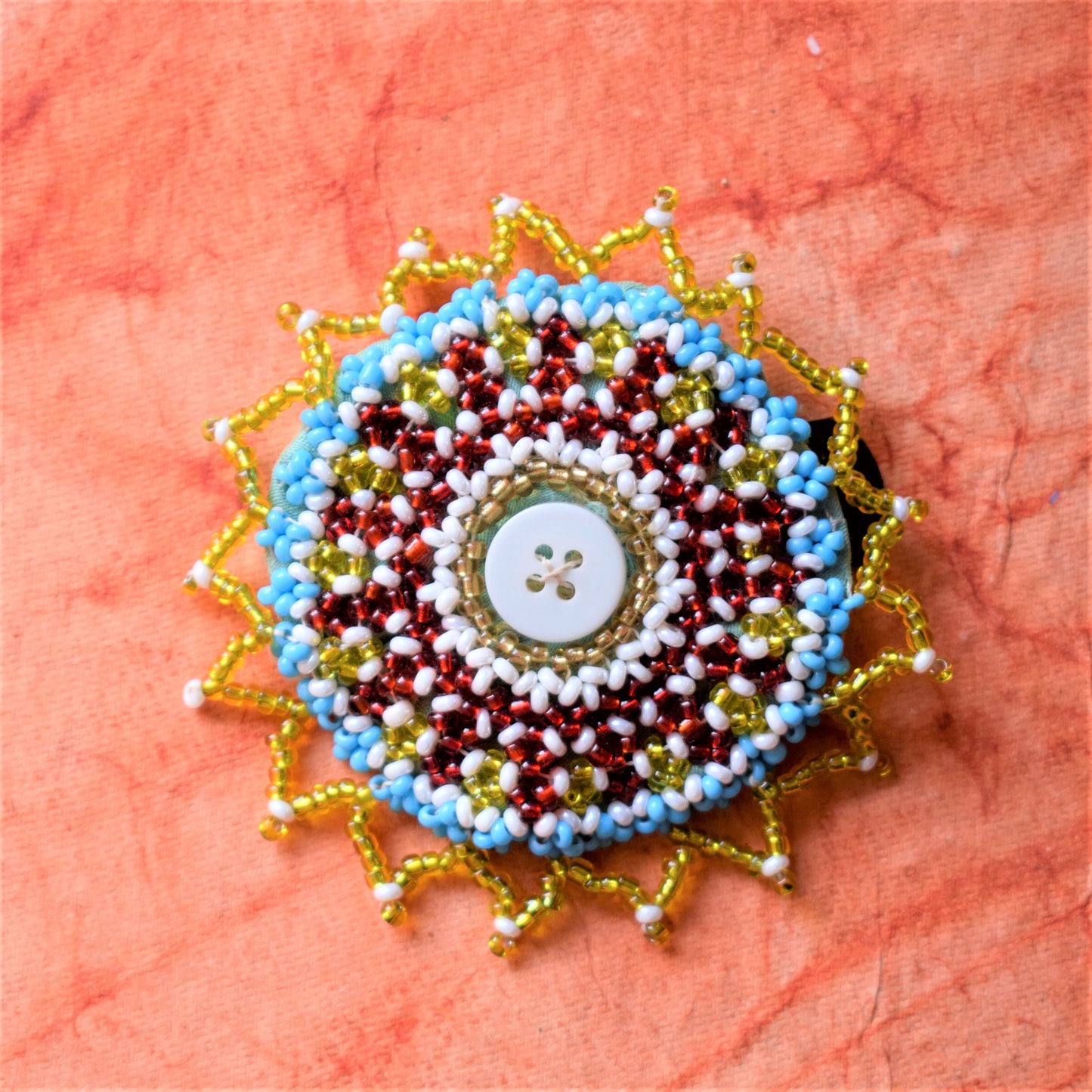 Multicolored Bead Chakra Hair Clip