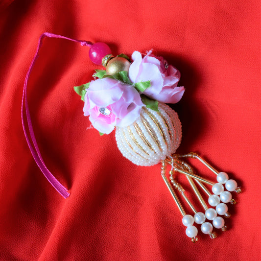 Pearl Bliss Floral Lumba Rakhi